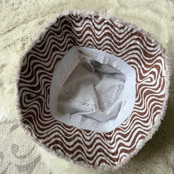 Billa Bong Swirl Bucket Hat Cotton Brown Retro Groovy NEW One Size - Picture 5 of 7